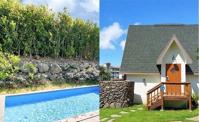 출처: 좌: 풀빌라 소랑 @sorang_jeju_ / 우: 라피아하우스 @lapia_jeju