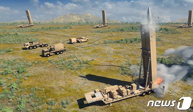 미군의 신형 미사일 '장거리극초음속무기'(LRHW) 상상도 (록히드마틴) © 뉴스1