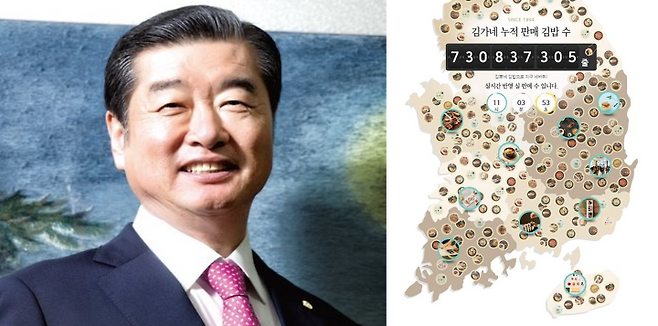 출처: 조선DB · (오) 김가네 공식 홈페이지 캡처