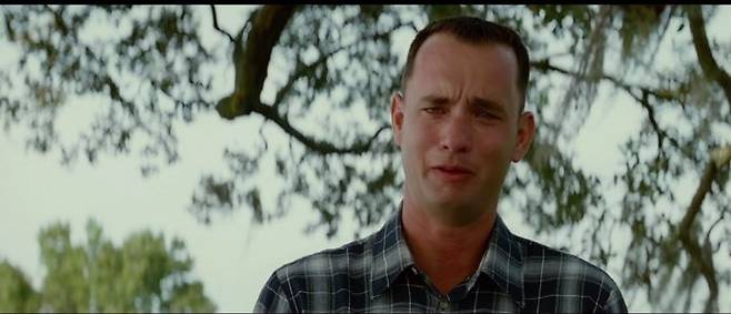 배우 톰 행크스가 출연한 '포레스트 검프'에 AI 합성기술을 활용해 더빙 성우의 입 모양을 합성한 더빙영화의 한 장면. [플로리스(Flawless) 사이트 캡처]