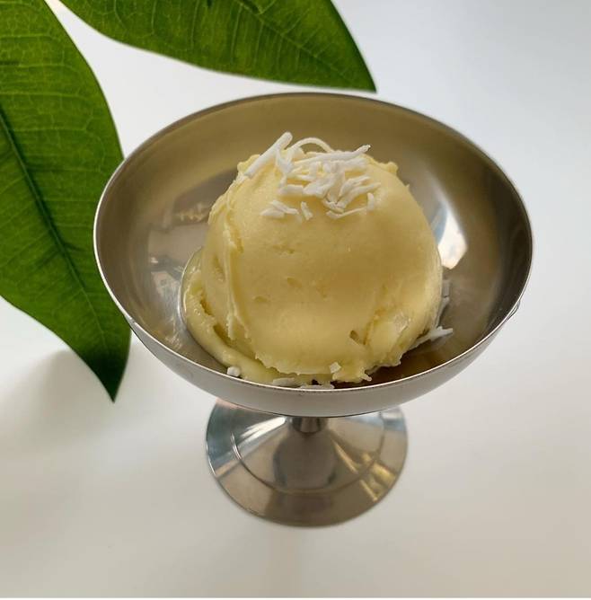 Gelateria Dodo’s mango and coconut gelato is made with fresh mango and coconut milk. (Gelateria Dodo)