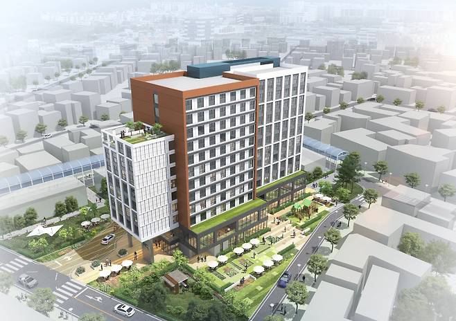 가리봉동 모듈러 행복주택 조감도. [현대엔지니어링 제공]