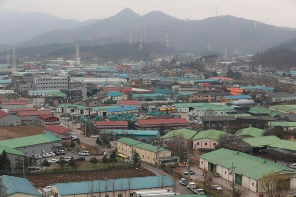 경기 하남 교산 신도시가 들어설 천현동, 교산동, 춘궁동 일대의 지난 3월 17일 모습.