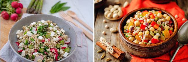 보리와 채소가 어우러진 샐러드 요리. [GettyImage]