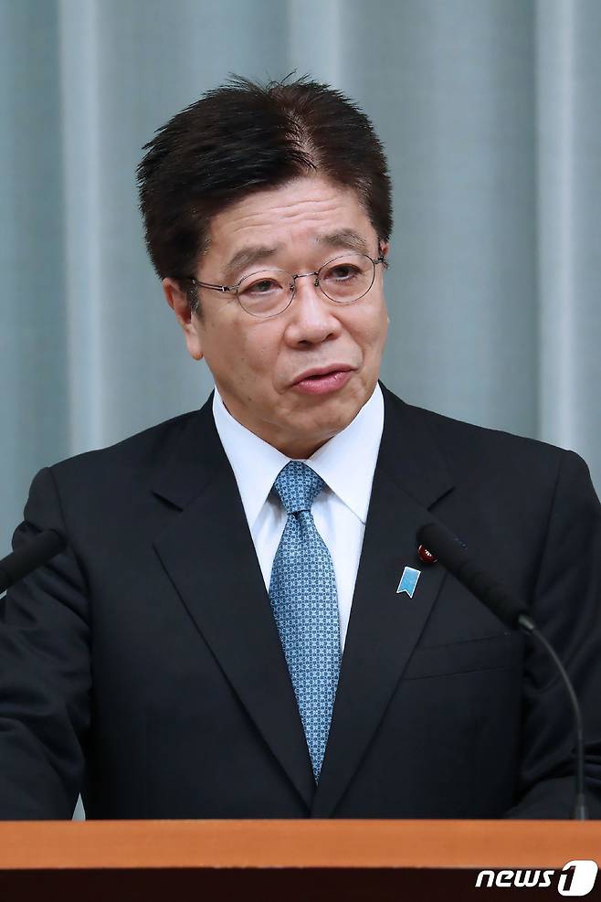 가토 가쓰노부 일본 관방장관. © AFP=뉴스1 자료 사진 © News1 우동명 기자