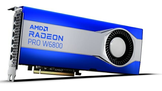 라데온 프로 W6800 탑재 그래픽카드. (사진=AMD)