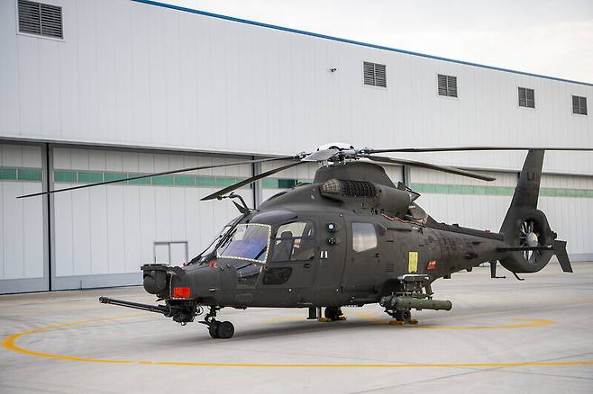 The prototype of the light-armed helicopter being developed by Korea Aerospace Industries