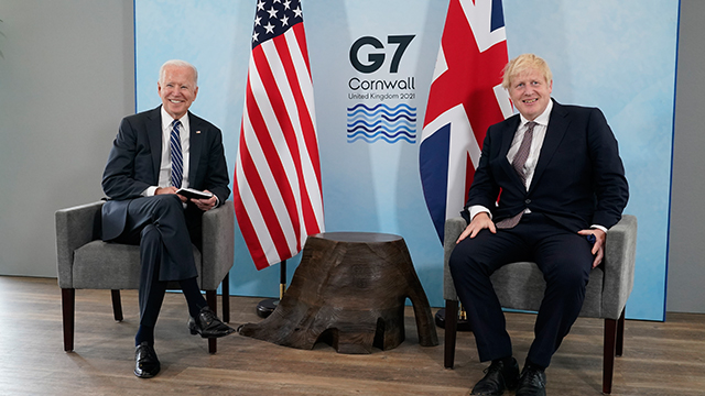 G7 정상회의 전 정상회담을 하고 ‘신 대서양 헌장’을 발표한 미영 정상