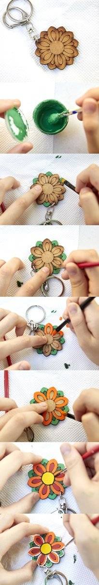 단청의 안료는 돌가루(석채)로 만드는 경우가 많기 때문에 채색할 때 잘 저어서 사용해야 한다. 바깥쪽부터 칠하면서 색을 채우고, 먹선과 분선으로 마무리하면 된다.