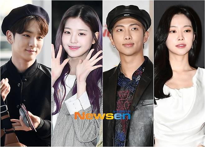 키 장원영 RM 손나은(왼쪽부터/사진=뉴스엔DB)