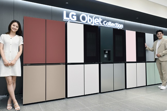 LG 오브제컬렉션 상냉장 하냉동 냉장고 풀라인업./사진=LG전자 제공