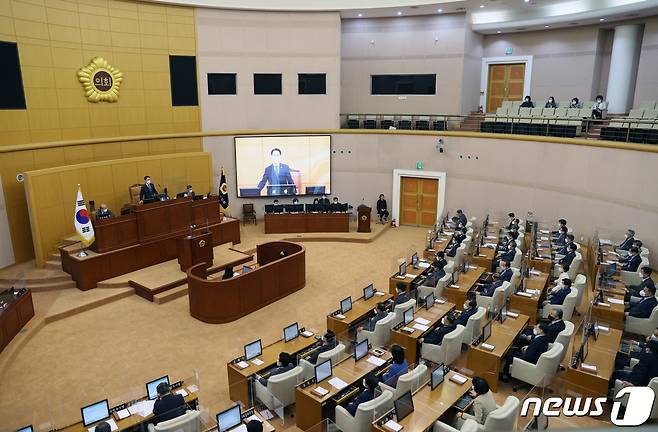 대전시의회 본회의장.© 뉴스1