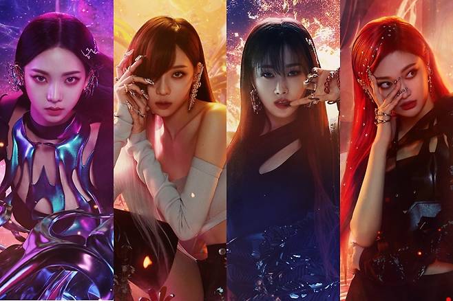 왼쪽부터 에스파 카리나, 윈터, 지젤, 닝닝. SM엔터테인먼트 제공