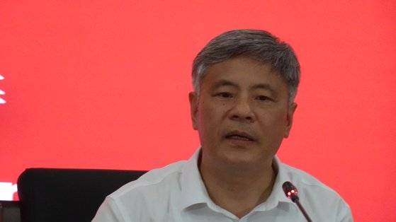 22일 셰춘타오(謝春濤·58) 중국공산당 중앙당교 부교장이 중국 기자협회가 마련한 내외신 기자 간담회에서 중공 100년 역사를 회고하고 있다. 사진=신경진 기자