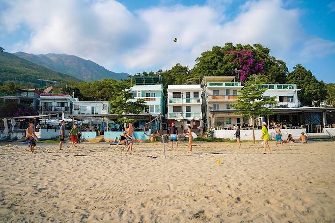 청차우섬의 해변.