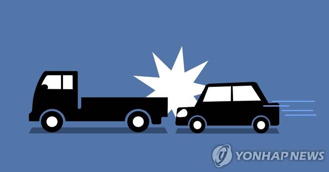 승용차 - 트럭 추돌사고 (PG) [권도윤 제작] 일러스트