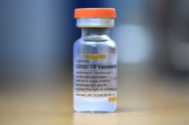중국에서 개발한 신종 코로나바이러스 감염증(코로나19) 백신인 '시노백'. /AFP=연합뉴스