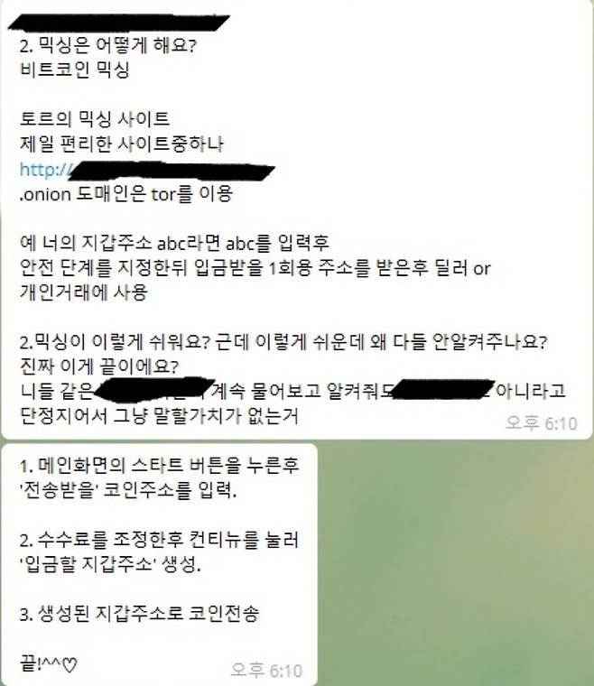 텔레그램 비밀대화방 '단톡방' 캡처