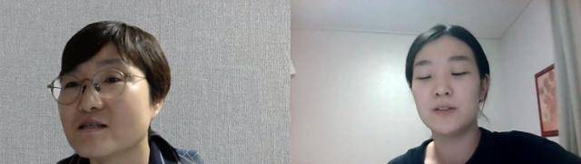 지난달 29일 진행된 성소수자주거권네트워크의 '성소수자 주거실태 및 주거불안에 관한 연구 발표회'에서 김순남(왼쪽 사진) 가족구성권연구소장과 아델 청소년 성소수자 위기지원센터 '띵똥' 활동가가 발표하고 있다. 성수소자주거권네트워크 제공