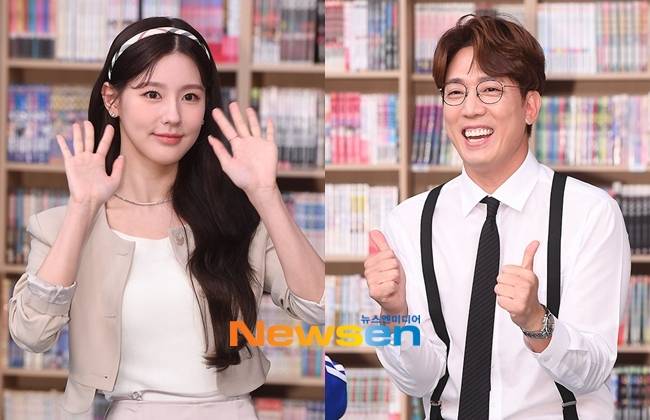 왼쪽부터 (여자)아이들 미연, 김환