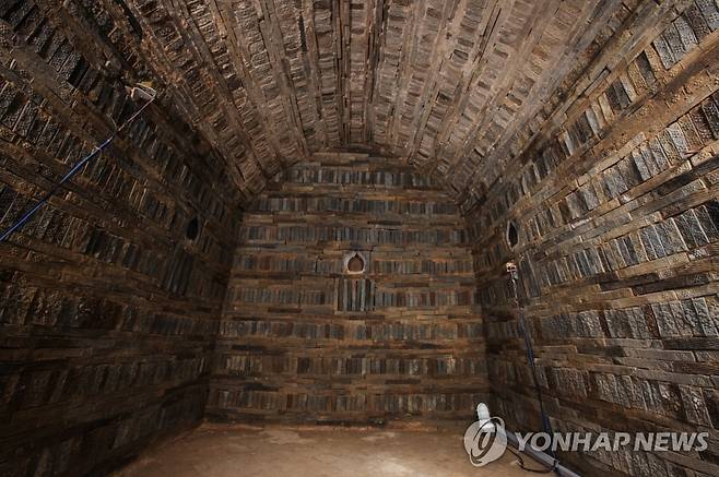 무령왕릉 북벽 [국립공주박물관 제공=연합뉴스 자료사진. 재판매 및 DB 금지]