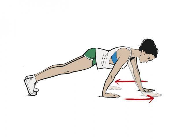 암워킹(arm walking)의 기본 동작. 우먼즈 헬스(women's health) 캡쳐