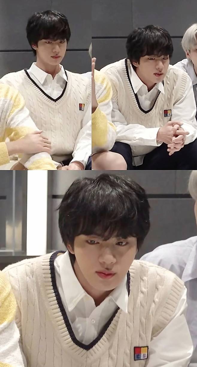 웬 애기가 한 명..방탄소년단 진, 뮤비 리액션 영상 나이를 모르겠는 초초동안美