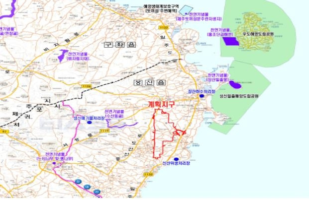 제주 제2공항 건설사업 위치도 [환경부 제공. 재판매 및 DB 금지]