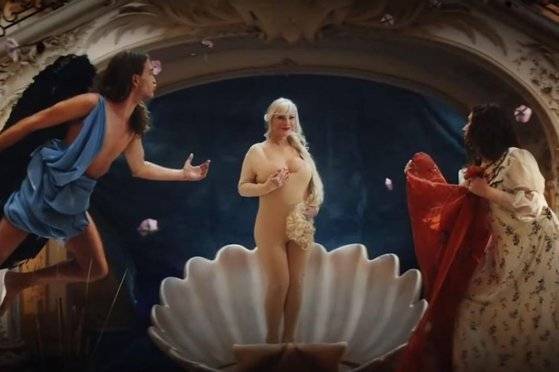 성인물 사이트 폰허브 측이 '비너스의 탄생'을 패러디한 사진. [더 타임스 홈페이지 캡처]