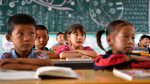 중국 닝샤의 초등학교 교실. (사진=신화통신, 연합뉴스)