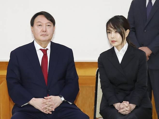 윤석열 전 검찰총장과 부인 김건희씨. 연합뉴스