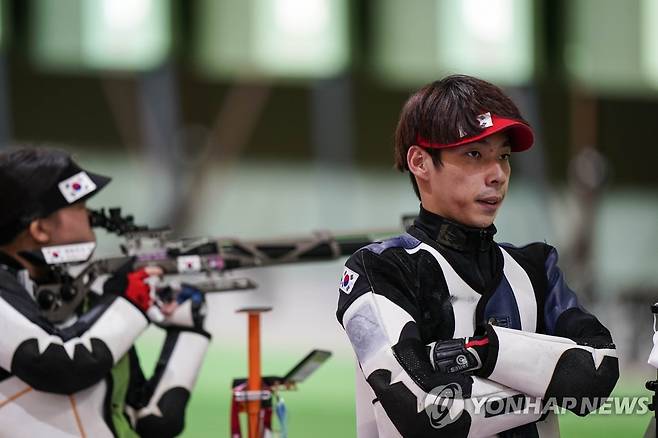 사격 남태윤과 권은지 [AP=연합뉴스]