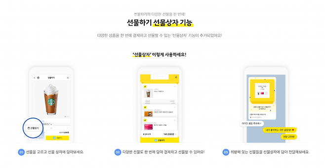 카카오가 28일 선물하기에 '선물상자' 기능을 도입했다. [사진=카카오커머스]