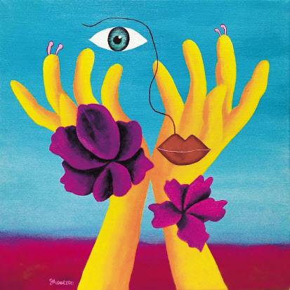 루브르아트페어에서 전시된 지후트리의 ‘꽃’