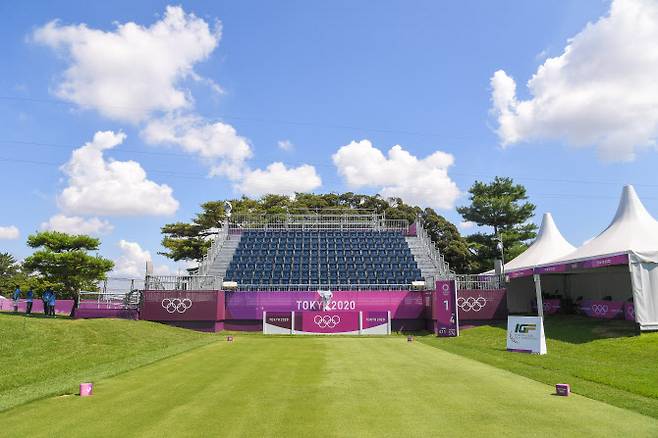 2020 도쿄올림픽 골프 경기가 열리는 가스미가세키 컨트리클럽의 1번홀 티잉 그라운드 전경. (사진= Ben Jared/PGA TOUR/IGF)