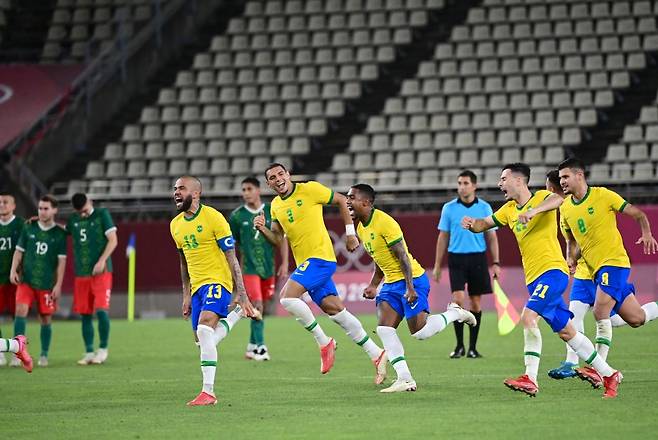 ▲ 브라질이 멕시코를 승부차기로 꺾고 2020 도쿄 올림픽 남자 축구 결승전에 진출했다. ⓒ연합뉴스/AFP