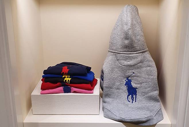 폴로 랄프로렌의 반료동물용 의류 제품./조선DB