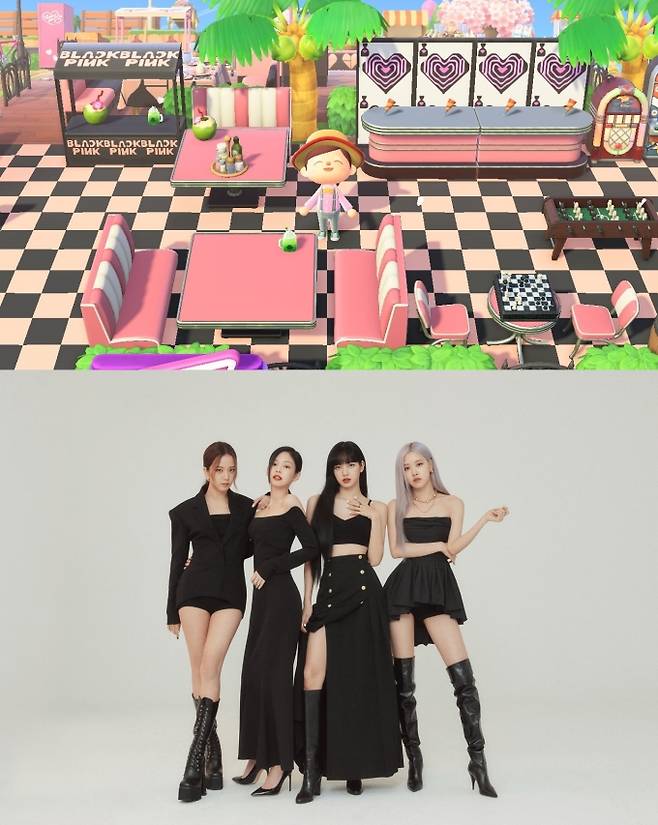그룹 블랙핑크가 닌텐도 스위치 ‘모여봐요! 동물의 숲’에 자체 섬을 오픈했다. YG엔터테인먼트 제공