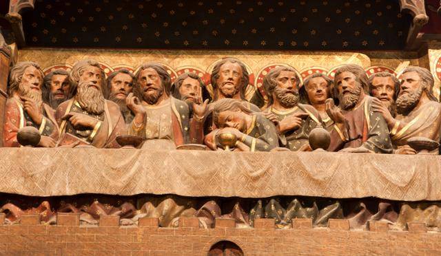 프랑스 파리 노트르담 대성당에 '최후의 만찬'이 부조로 표현돼 있다. 게티이미지뱅크