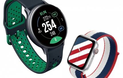 (왼쪽부터)갤럭시 워치 액티브2, 애플 워치 시리즈6. 사진제공=각 사