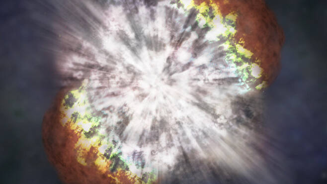 태양보다 100배 큰 별의 단말마 외침…초신성 초기단계 최초 포착(사진=NASA)