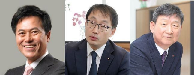 왼쪽부터 박정호 SK텔레콤 대표, 구현모 KT 대표, 황현식 LG유플러스 대표.ⓒ각사