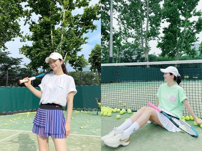 Actor Hong Soo-Ah has been admiring this time with a proper tennis outfit.Hong Soo-Ah posted a picture of his Sols Gift and a picture of him playing tennis on his instagram on the 10th.The photo shows Hong Soo-Ah posing in the Tennis Coat.It has a white hat, a white short-sleeved T-shirt, and a striped-patterned tennis skirt.It boasts an extraordinary proportion following the perfect tennis look: a searing smile unique to Hong Soo-Ah catches the eye.Previously, Hong Soo-Ah showed a unique fashion sense with neon color leggings.On the other hand, Hong Soo-Ah appeared on SBS daily drama Fire 2020.
