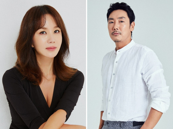 Actors Uhm Jung-hwa, left and Cho Jin-woong [SARAM ENTERTAINMENT]