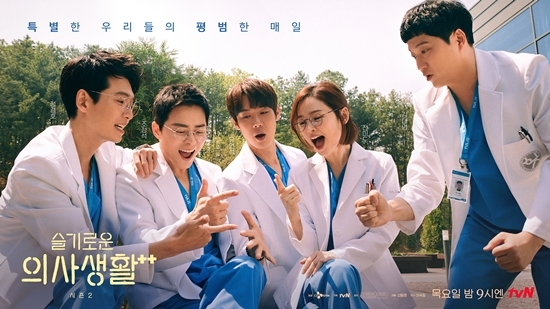 The public posters are eye-catching with the innocent appearance of Ikjun (Jo Jung-suk), Jungwon (Yoo Yeon-seok), Junwan (Jung Kyung-ho), Seok-hyung (Kim Dae-myeong), and Songhwa (Jeun Mi-do), who are enjoying themselves like children, playing Scissors, Rocks and Paper.First of all, the bright smile of the song that won the scissors, rocks, and paper in the most active posture makes the viewers smile.In addition, Ikjun, who gives scissors with a playful expression, and Jun-wan, who has a scissors with his hands on the shoulders of such a person, is focused on the clear appearance of Jun-wan.Here, the figure of the garden carefully seen between Ikjun and Songhwa gives a smile.Especially, apart from the atmosphere of Ikjun, Songhwa, and Junwan who are already happy to win Scissors, Rocks, Paper, and are happy like a child, the stone shape of the posture catches the eye.Both hands are held together, and the stone shape that seems to have rocked late is felt by its pure charm, making it impossible to take off its eyes.When you are together as a doctor, the gap difference between five friends like a child makes you expect the fun of Drama more.On the other hand, Sweet Doctor Life Season 2 is a drama about the chemistry of 20-year-old Friends who can see people living in a special day and eyes in a hospital called a miniature version of life where someone is born and someone ends life.It will be broadcast every Thursday at 9 pm and will be broadcast at 9 pm on Thursday, 19th.Photo = tvN