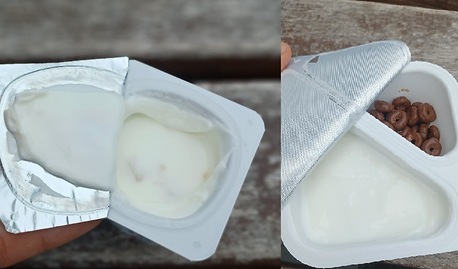 발수(撥水) 리드 기술이 적용된 제품(오른쪽)과 아닌 제품. /사진=나원식 기자.