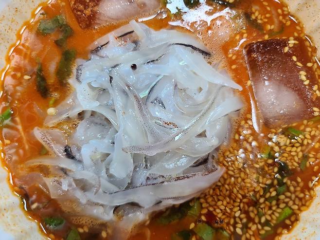 오징어 물회 [촬영 이종건]