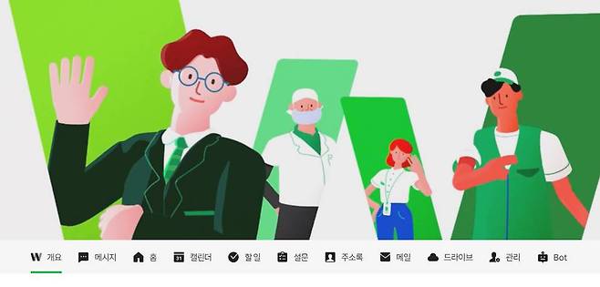 네이버웍스는 메신저를 포함해 다양한 업무용 기능들을 대거 포함하고 있다. 출처=네이버클라우드