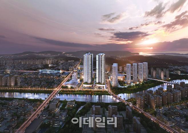‘춘천 센트럴타워 푸르지오 프리미엄몰’ 조감도(사진=대우건설)