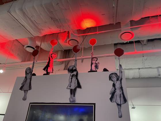 '아트 오브 뱅크시' 서울 전시장. [사진 이은주]